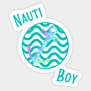 Nauti Boy Turquoise Sticker